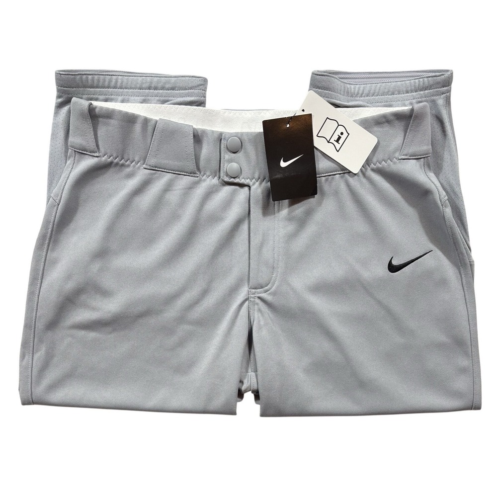 NIKE New Softball Pants Women's Medium Gray 3/4 Length Vented NWT - 492